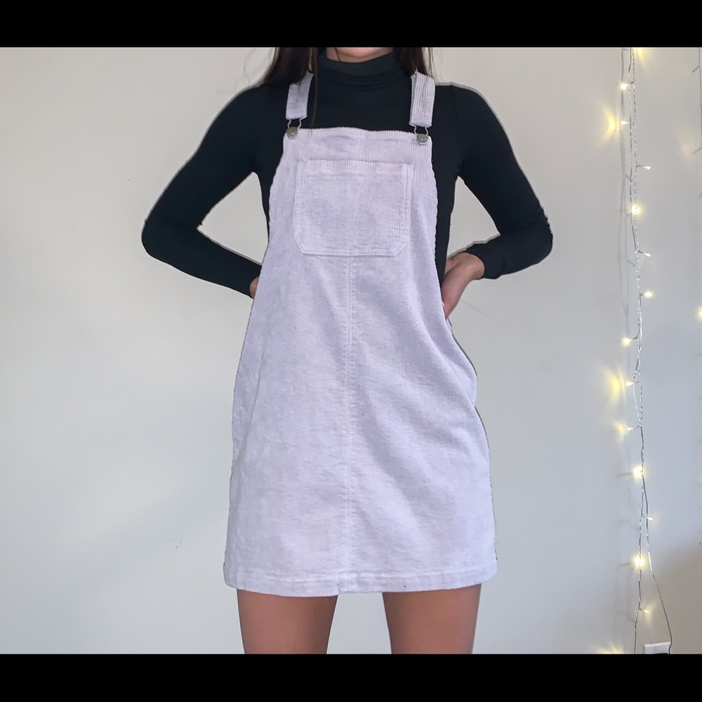 Violet Corduroy Overall Dress